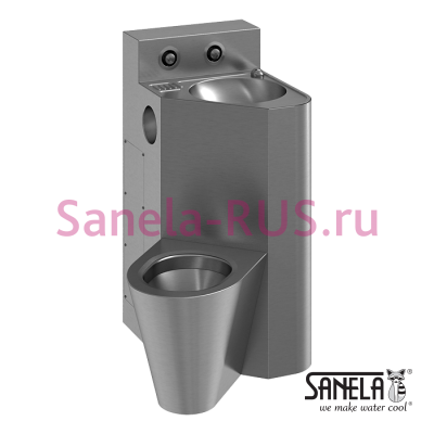 Угловой унитаз налево с умывальником SLWN 18ZL арт: 94183 Sanela Чехия (фото, схема)