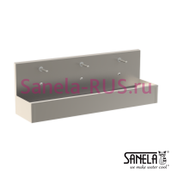 Нержавеющая раковина коллективная 1900мм SLUN 81ET