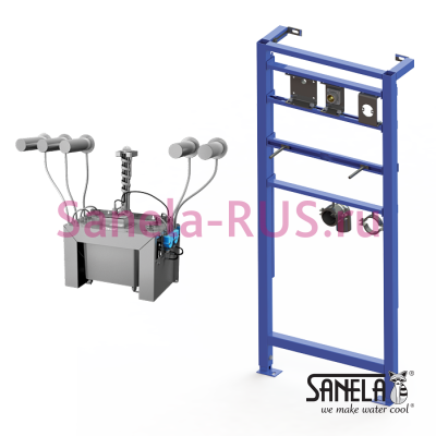 Комплект SLZN 83ER5 (5 дозаторов, бачок 6л, рама) арт: 85815 Sanela Чехия (фото, схема)