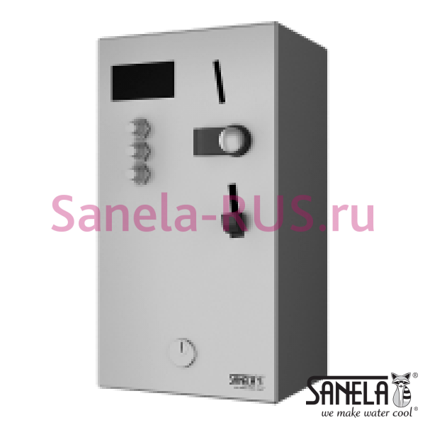 Монетный и жетонный автомат для 4-12 душей, выбор автоматом SLZA 02N Монетный и жетонный автомат для 4-12 душей, выбор автоматом SLZA 02N