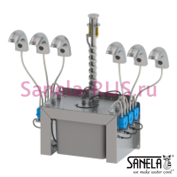 Комплект 3 автоматических крана с дозатором мыла SLU 45M3